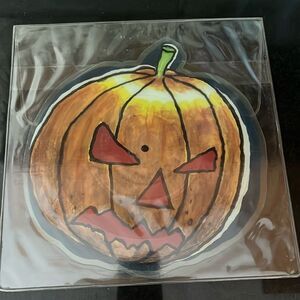 Halloween record two sided special edition in the shape of a pumpkin